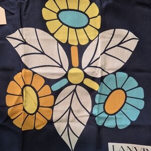 Lanvin Floral Scarf in Blue, Yellow, and Orange